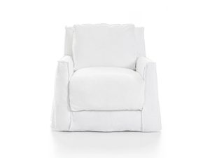 LOLL 05 - Fabric armchair with removable cover with armrests - Styling by Gervasoni