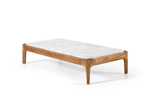 MEDITERRANEO 43 - Carrara marble garden side table - Styling by Gervasoni