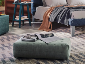 POUF 80 - Fabric pouf with removable lining - Styling by Gervasoni