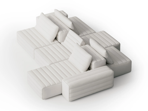 SAMET G - Modular and double-sided fabric sofa with chaise longue - Styling by Gervasoni