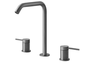 TRAME - 3 hole countertop stainless steel washbasin mixer - Tap by Gessi