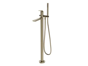 VENTAGLIO - Floor standing chromed brass bathtub mixer - Tap by Gessi