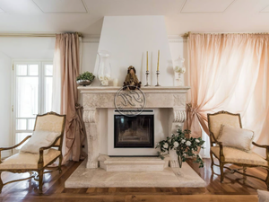 Fireplace 10 - Wall-mounted closed wood-burning natural stone fireplace - Other by GH LAZZERINI