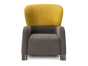 BUCKET - Bergere fabric armchair with armrests - Armchair by GHIDINI1961