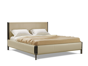 FRAME - Tanned leather double bed - Bed frame by GHIDINI1961