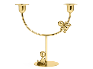 OMINI - THE LAZY CLIMBER - Brass candlestick - Styling by GHIDINI1961