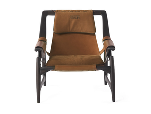KALAMAJA - Tanned leather armchair with armrests - Armchair by Gianfranco Ferré Home