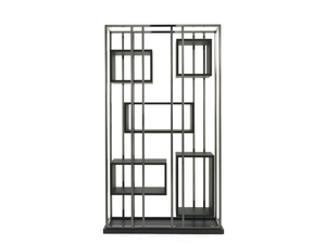 MACKINTOSH - Open double-sided brass bookcase - Cabinet by Gianfranco Ferré Home