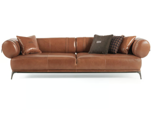 PHOENIX - 3 seater tanned leather sofa - Sofa by Gianfranco Ferré Home