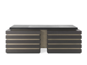 SEAN - Rectangular wooden writing desk with drawers - Desk by Gianfranco Ferré Home