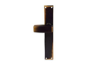 LANGHE - Bronze door handle on back plate - Finishes accessories by GIARA ART DESIGN-BRONZE