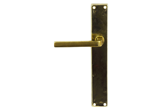MILA - Brass door handle on back plate - Finishes accessories by GIARA ART DESIGN-BRONZE