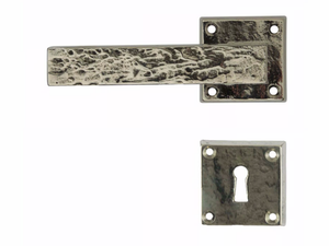 ONDA - Door handle on rose with lock - Finishes accessories by GIARA ART DESIGN-BRONZE