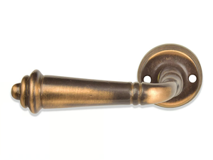 PERLA GRANDE - Bronze door handle on rose - Finishes accessories by GIARA ART DESIGN-BRONZE