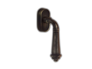 PERLA GRANDE - Bronze window handle on rose - Finishes accessories by GIARA ART DESIGN-BRONZE