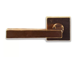 QUADRA - Bronze door handle on rose - Finishes accessories by GIARA ART DESIGN-BRONZE