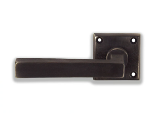QUADRA - Bronze door handle on rose - Finishes accessories by GIARA ART DESIGN-BRONZE