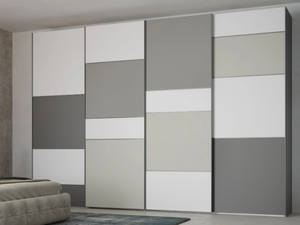 CUBE - Built-in wooden wardrobe with sliding doors - wardrobe by Giessegi