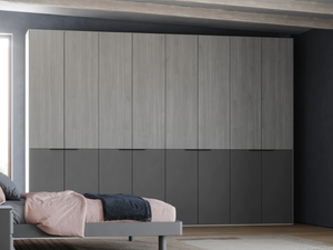 DOUBLE - Built-in wooden wardrobe with coplanar doors - wardrobe by Giessegi