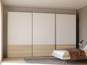 FUSION - Built-in wooden wardrobe with sliding doors - wardrobe by Giessegi