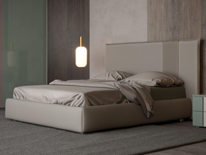 GINGER - Upholstered leather storage bed - Bed frame by Giessegi