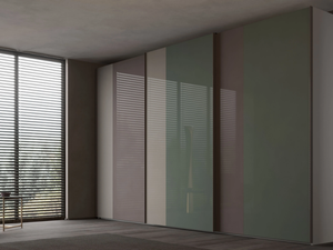 LINK - Built-in wooden wardrobe with sliding doors - wardrobe by Giessegi