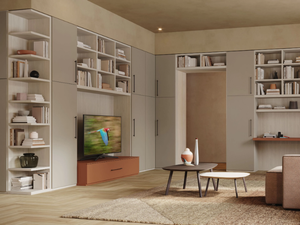 LV722 - Open Corner bookcase - Cabinet by Giessegi