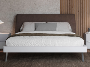 NARCISO - Wooden storage bed with upholstered headboard - Bed frame by Giessegi