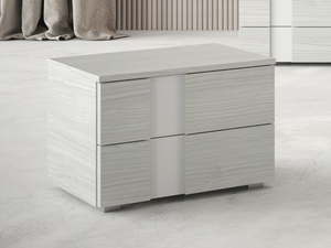 RIVA - Rectangular wooden bedside table with drawers - Side table by Giessegi