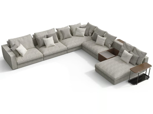 SKYLINE - Corner modular fabric sofa with chaise longue - Sofa by Giorgetti