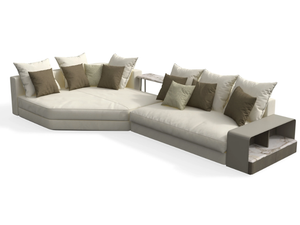 SKYLINE - Modular sectional leather sofa with chaise longue - Sofa by Giorgetti