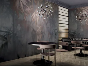 CRYSTAL NOIR - Wallpaper with floral pattern - Wallpaper by GLAMORA