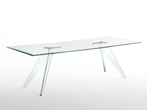 ALISTER - Rectangular crystal table - Table by Glas Italia