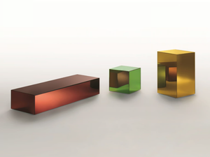 BOXY - With light coffee table with castors - Coffee table by Glas Italia