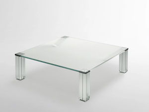 CRYPTÉE - Low square crystal coffee table - Coffee table by Glas Italia