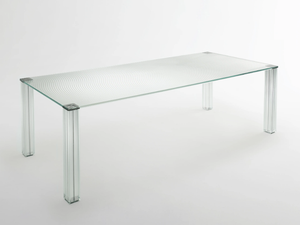 CRYPTÉE - Rectangular crystal table - Table by Glas Italia