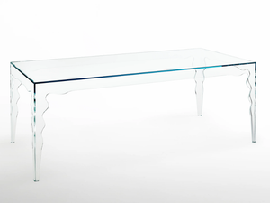 JABOT - Rectangular crystal table - Table by Glas Italia