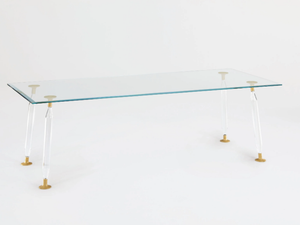 LADY HIO - Rectangular crystal table - Table by Glas Italia