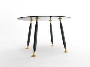 LADY HIO - Round crystal table - Table by Glas Italia