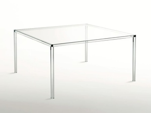 LUMINOUS - Square crystal table - Table by Glas Italia