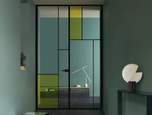 SHERAZADE DOUBLE SWING SLIM JAMBS - Hinged glass door - Door by Glas Italia