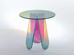 SHIMMER - Low round crystal coffee table - Coffee table by Glas Italia