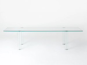 X-T - Rectangular crystal table - Table by Glas Italia