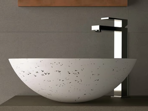 CIRCUS 43 TRAVERTINE - Countertop round washbasin - Washbasin by Glass Design