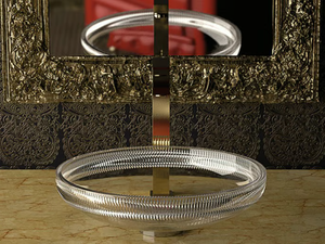 CLIVIA - Countertop round crystal washbasin - Washbasin by Glass Design