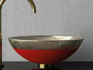 FILIGRANA Ø 44 - Countertop round glass washbasin - Washbasin by Glass Design
