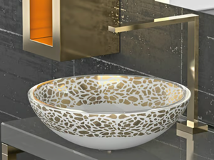 FLARE Ø 34 - Countertop single glass washbasin - Washbasin by Glass Design