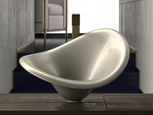 FLOWER - Countertop oval washbasin - Washbasin by Glass Design