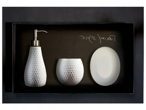 GOLF SET BIANCO - Countertop Vetro Freddo® soap dish - Sanitary accessories by Glass Design