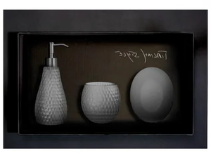 GOLF SET FUMÈ - Countertop Vetro Freddo® soap dish - Sanitary accessories by Glass Design